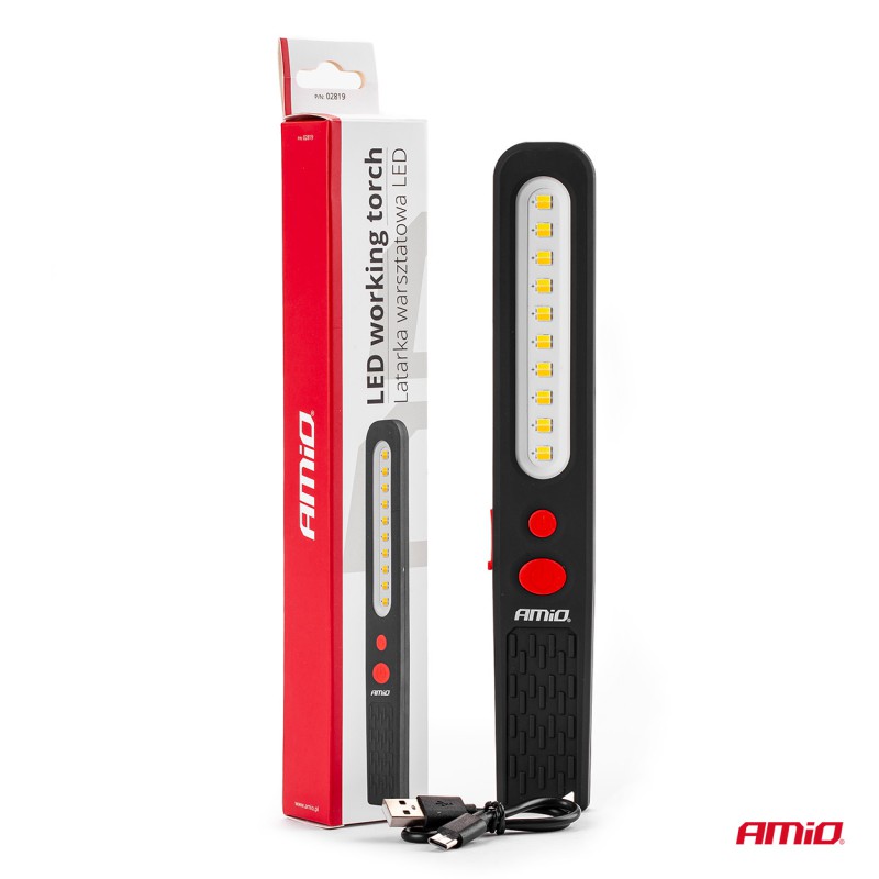 ΦΑΚΟΣ ΕΡΓΑΣΙΑΣ ΧΕΙΡΟΣ ΜΕ ΜΑΓΝΗΤΗ MICRO USB SMD LED 1200mAh 37x16x241mm  - 1 ΤΕΜ.