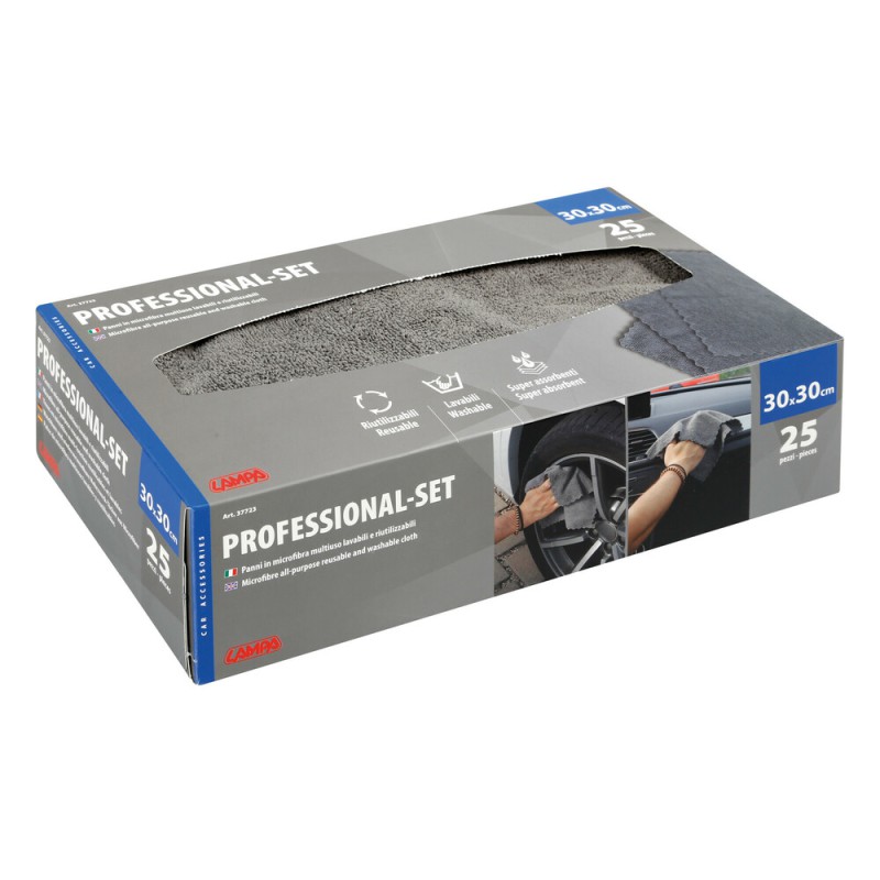 ΠΑΝΑΚΙΑ ΜΙΚΡΟΙΝΩΝ (MICROFIBRE) ΓΕΝΙΚΟΥ ΚΑΘΑΡΙΣΜΟΥ ΠΛΕΝΟΜΕΝΑ 30x30cm 25τεμ. (ΧΑΡΤΙΝΟ ΚΟΥΤΙ)  LAMPA -  25 ΤΕΜ