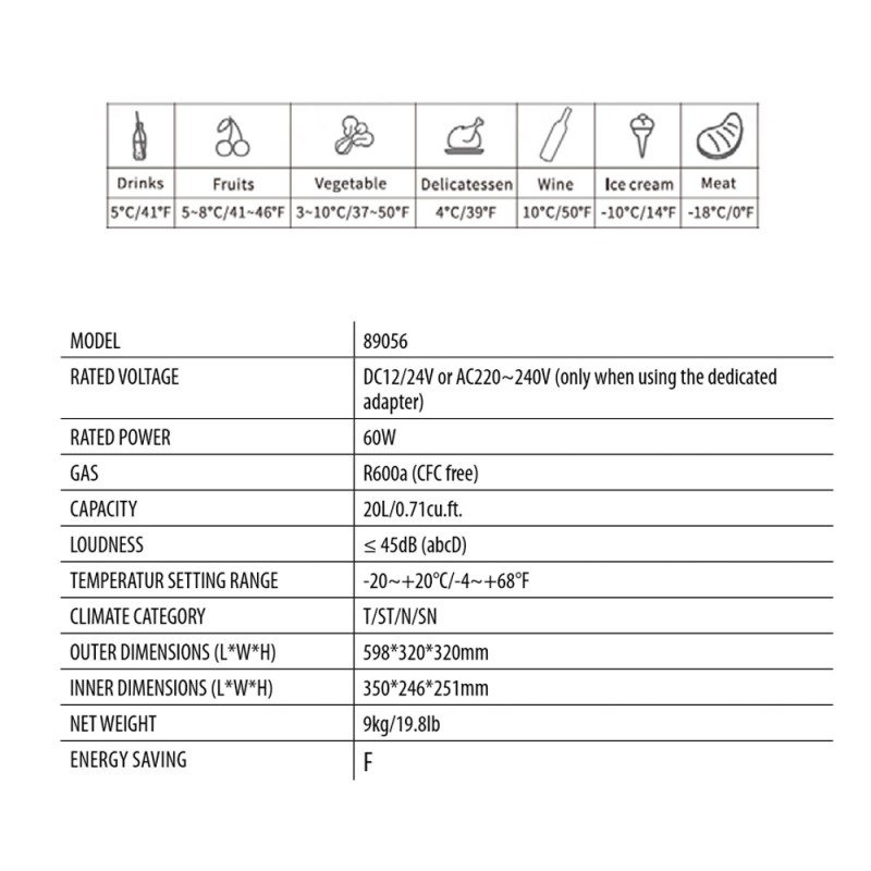 ΨΥΓΕΙΟ/ΚΑΤΑΨΥΚΤΗΣ 20LT/12/24V+220V ΦΟΡΗΤΟ ΜΕ ΣΥΜΠΙΕΣΤΗ/ΘΕΡΜΟΣΤΑΤΗ ΚΑΙ ΨΗΦΙΑΚΗ ΟΘΟΝΗ FC-20 LAMPA - 1 TEM.