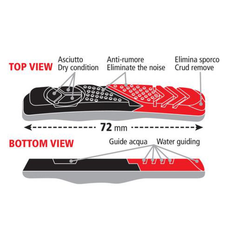 ΤΑΚΑΚΙΑ ΦΡΕΝΩΝ ΠΟΔΗΛΑΤΟΥ (CITY/MTB BIKE) PREMIUM 72mm PF-11 ΜΑΥΡΟ/ΚΟΚΚΙΝΟ 2ΤΕΜ.