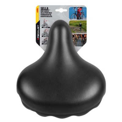 Σέλα ποδηλάτου με διπλά ελατήρια (280x245mm/1220gr) μαύρη Relax City S-7 Selle/Saddles Specialist