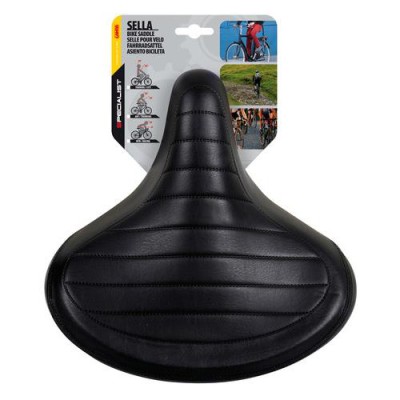Σέλα ποδηλάτου με διπλά ελατήρια (260x255mm/985gr) μαύρη Relax City S-13 Selle/Saddles Specialist