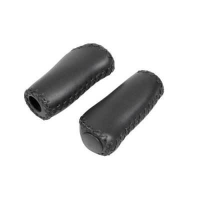 ΧΕΙΡΟΛΑΒΕΣ ΠΟΔΗΛΑΤΟΥ ΔΕΡΜΑΤΙΝΑ VINTAGE 92+92mm 22mm (GRIP SHIFT) ΜΑΥΡΟ 2ΤΕΜ.