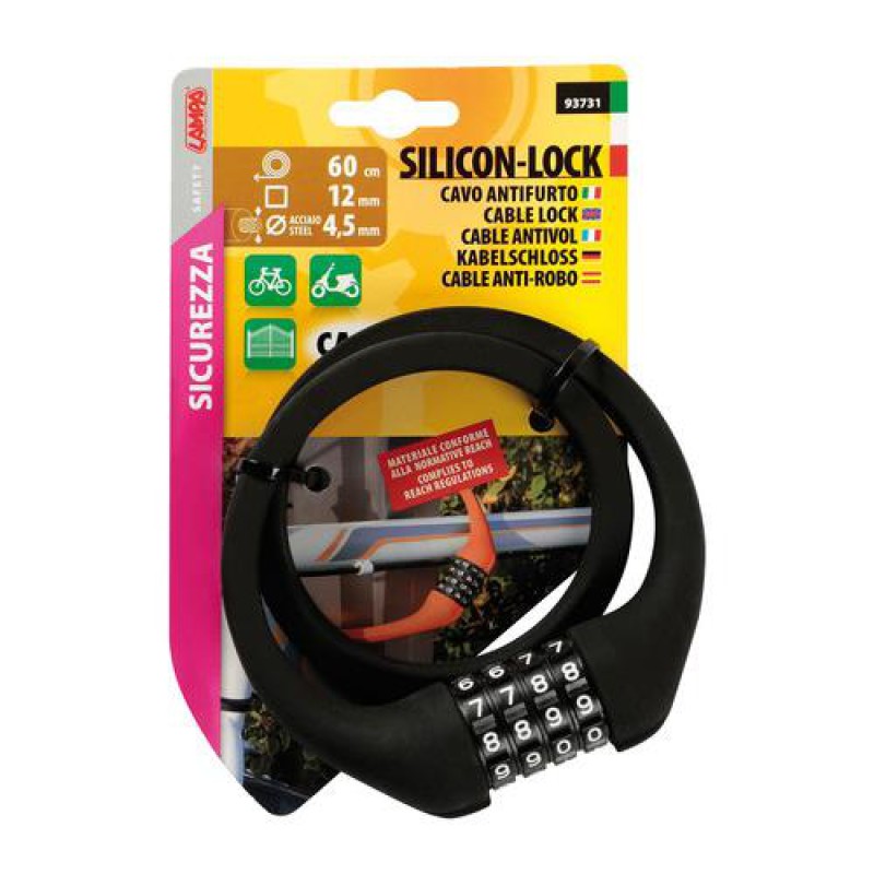 ΚΛΕΙΔΑΡΙΑ ΠΟΔΗΛΑΤΟΥ ΣΙΛΙΚΟΝΗΣ ΜΕ ΣΥΝΔΥΑΣΜΟ Φ12mm 60cm ΔΙΑΦΟΡΑ ΧΡΩΜΑΤΑ