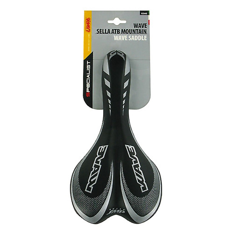 Σέλα ποδηλάτου (270x140mm /370gr) μαύρη Wave Saddle