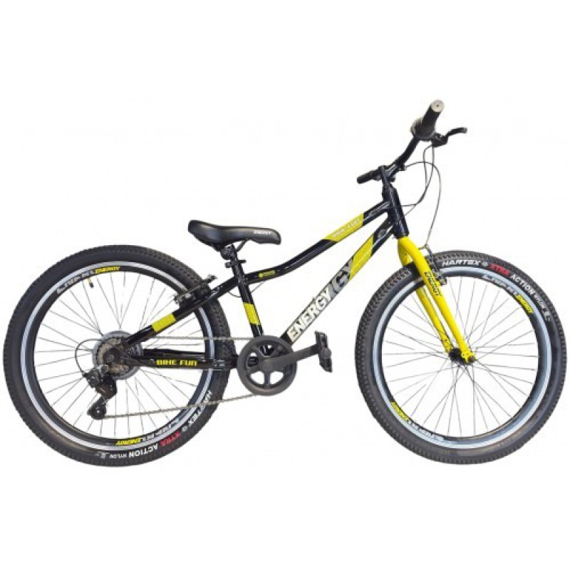 Energy Bike Fun 24" - Black Yellow - 7 speed