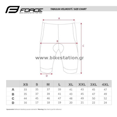 FORCE ΠΟΔΗΛΑΤΙΚΟ ΣΟΡΤΣΑΚΙ B30 ΚΟΝΤΟ ΜΕ PAD 3XLarge