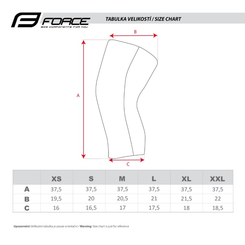 knee warmers FORCE WIND-X, black Large