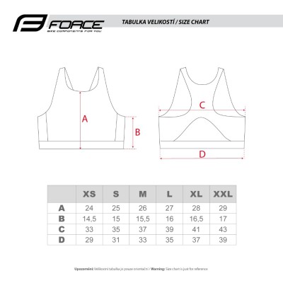 Αθλητικό μπουστάκι FORCE GRACE μαύρο Medium