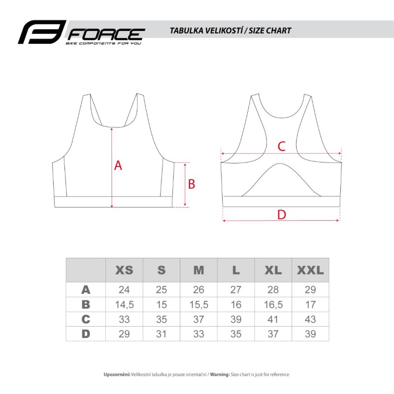 Αθλητικό μπουστάκι FORCE GRACE μαύρο Small