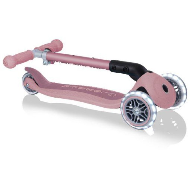 Globber Scooter Junior Foldable Lights Eco Berry
