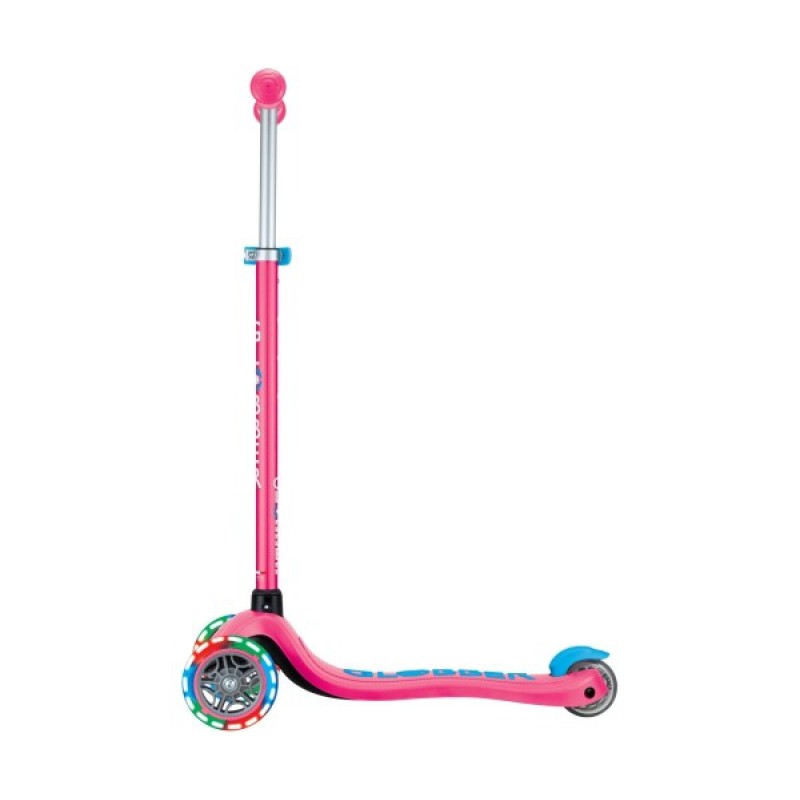 Globber Scooter Primo Plus Lights Fuchsia