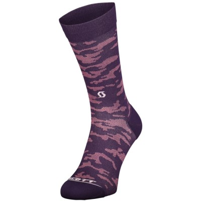ΚΑΛΤΣΕΣ SCOTT TRAIL CAMO CREW DARK PURPLE/WHITE Larg 42-44