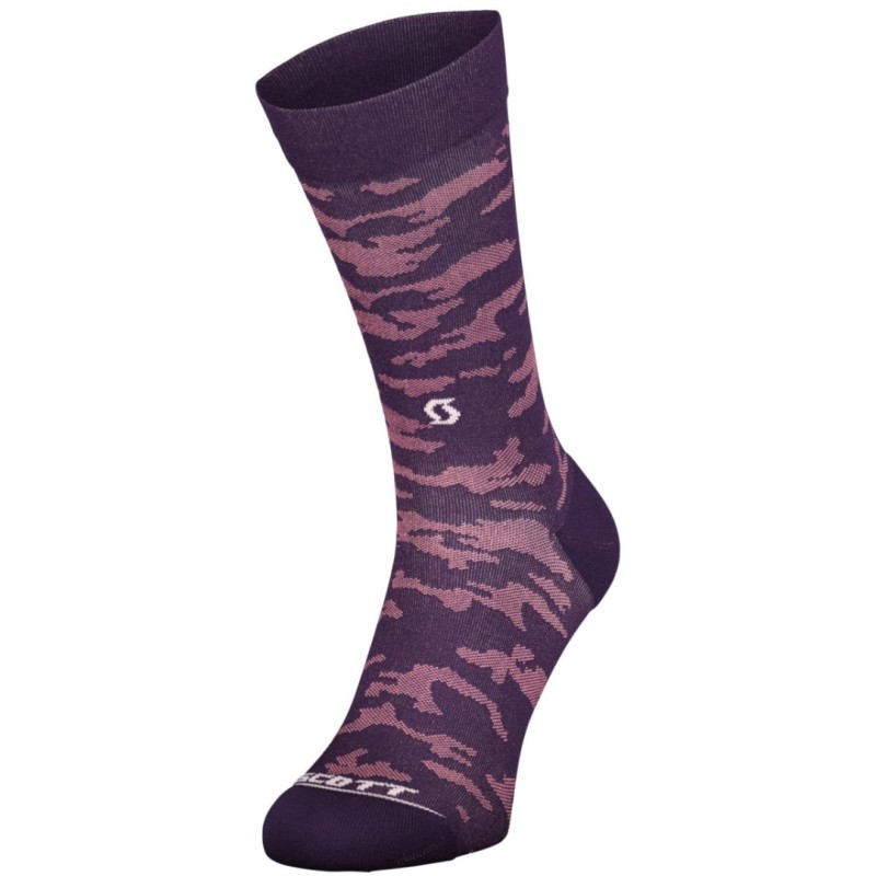 ΚΑΛΤΣΕΣ SCOTT TRAIL CAMO CREW DARK PURPLE/WHITE Small 36-38
