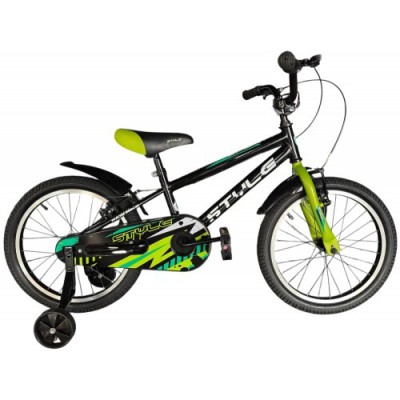 ΠΑΙΔΙΚΟ ΠΟΔΗΛΑΤΟ 16'' STYLE SPORTY V- BRAKE ΜΑΥΡΟ/ ΠΡΑΣΙΝΟ