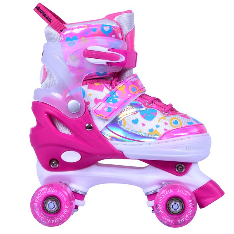 3K Αυξομειούμενα Roller Skates - Φούξια Μέγεθος (27-30)