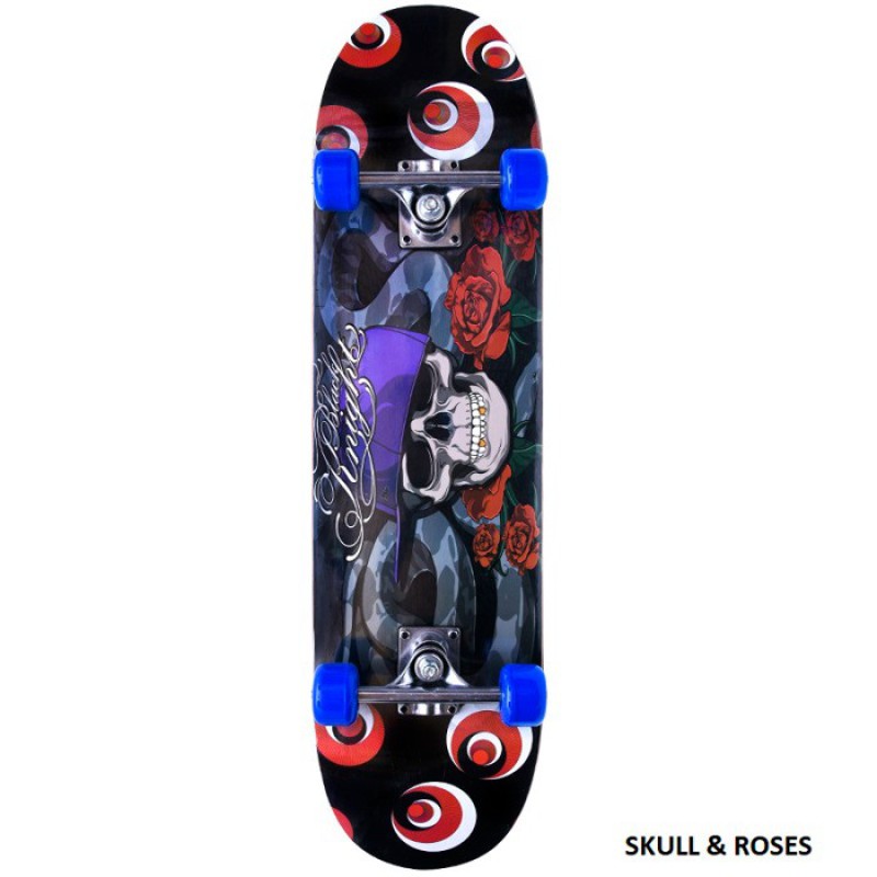 ΑΘΛΟΠΑΙΔΙΑ πλήρης τροχοσανίδα στενή απλή (skull & roses)
